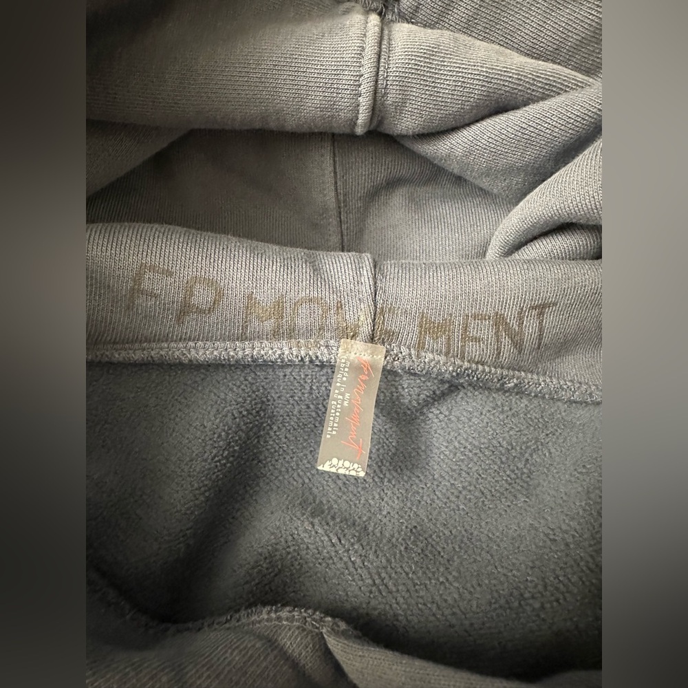 Free People Movement For The Win Blue Sleeveless Hoodie Sweatshirt M L - Picture 6 of 9